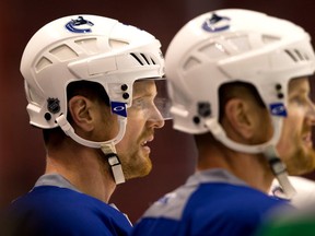 The Vancouver Canucks' Henrik and Daniel Sedin.