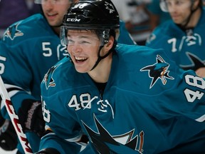 Joe Thornton would act differently than San Jose Sharks rookie Tomas Hertl if he scored four goals.