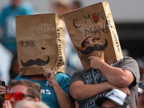 Apparently, in Jacksonville, Jaguars fans are born with paper bags on their heads.