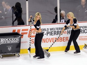 Ally and Ashley of The Amazing Race ... and L.A. Kings Ice Crew girls.