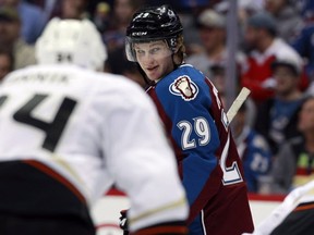 Nathan MacKinnon of the Colorado Avalanche in October 2013. Getty Images photo.