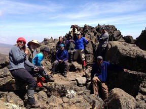 The ascent team at close to 15,000 feet on slopes of Mawenzi, Monday, Sept. 30.