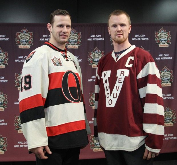 Here are the jerseys the Canucks and Sens will wear in the Heritage Classic  - NBC Sports