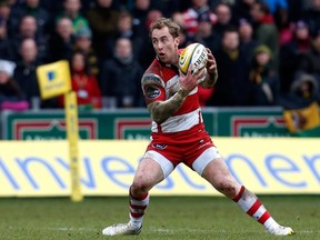 NORTHAMPTON, ENGLAND - FEBRUARY 9: Jimmy Cowan of Gloucester during the Aviva Premiership match between Northampton Saints and Gloucester at Franklins Gardens on February 9, 2013 in Northampton, England. (Photo by Paul Thomas/Getty Images)