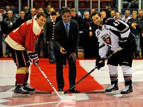 Chris Chelios still looks like he could be playing in the NHL. A couple of weeks ago he dropped the ceremonial puck in a game between the Vancouver Giants and Warriors in Moose Jaw.