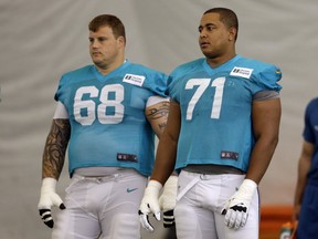 The Miami Dolphins' Richie Incognito and Jonathan Martin.