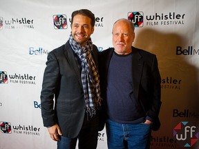 Director Jason Priestley with his Cas & Dylan star Richard Dreyfuss at the Whistler Film Festival. (submitted photo)