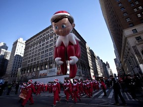 Elf on the Shelf at the Macy's Thanksgiving Day Parade in New York in November 2013. Getty Images photo.