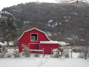 A quiet farm scene from snowy Midway.