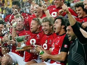 during the 2013 Wellington Sevens at Westpac Stadium on February 2, 2013 in Wellington, New Zealand.