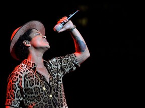 Bruno Mars will be one of the headliners for this year's Virgin Mobile Squamish Valley Music Festival (Photo: Rick Diamond/Getty Images for Atlantic Records)