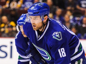 The Canucks will get Ryan Stanton back in the lineup on Thursday. (Photo by Derek Leung/Getty Images)