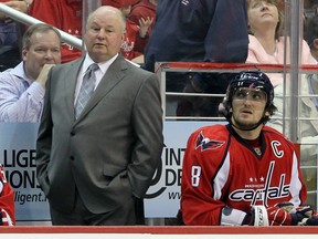 Bruce Boudreau, the Anaheim Ducks coach, once led Alex Ovechkin and the Washington Capitals. Getty Images file photo.