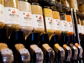 The bulk bins at Anita's Organic Mill store in Chilliwack.