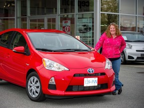 Sue Ogierman, one of 10 commuters to take the Province Commuting
Challenge with a 2013 Toyota Prius c, wasn’t surprised by the great fuel
economy she posted during her week with the hybrid.