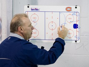 Michel Terrien doesn't coach the Canucks, but he does like drawing things. (Dario Ayala / THE GAZETTE)