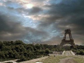 The Eiffel Tower in Paris disintegrates in post-human world imagined in the History Channel series Life after People. (FLIGHT 33 PRODUCTIONS)