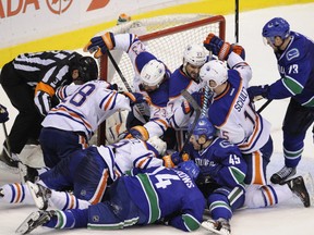 Alex Burrows of the Vancouver Canucks on Jan. 27, 2014. Photo by Mark Van Manen - PNG.