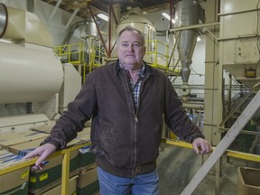 Bob Dornan, secretary manager of the Animal Nutrition Association of Canada, B.C. division, at his Chilliwack mill.