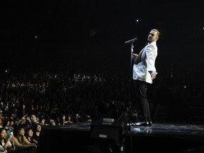 Pop star Justin Timberlake giving his all in concert to fans at his 20/20 Experience World Tour in Rogers Arena in Vancouver.   Mark van Manen/PNG