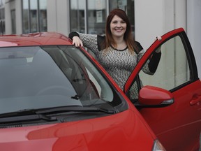 Vicki Black picks up her Toyota Prius c from Toyota Town in Langley for the start of her one-week commuting challenge.
