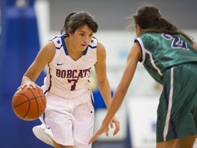 Brookswood Bobcats' point guard Aislinn Konig has played beyond her years as the Langley team's starting point guard. (PNG photo)