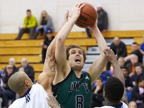 Fraser Valley Cascades' Jasper Moedt averaged a near double-double this season, returning to the court following a nightmarish battle with mental illness. (Photo -- treefrogimaging.com)