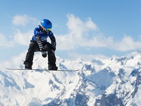 Maelle Ricker, a Canadian snowboarder, at a World Cup in Switzerland in March 2013.