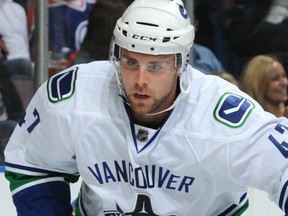 Yann Sauve has battled back from a 2010 concussion and has been recalled by the injury-ravaged Vancouver Canucks (Getty Images via National Hockey League).