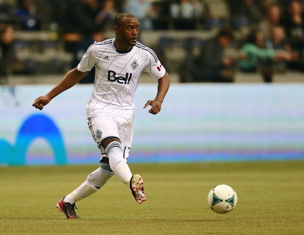 Whitecaps midfielder Nigel Reo-Coker was absent from training on Tuesday. Caps staff said he had facial injuries after a fall and didn't rule out a concussion. (Jeff Vinnick/Getty Images)