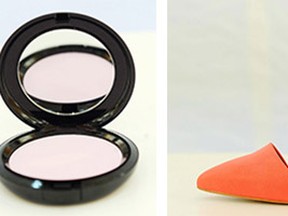 Left: Pink polka dot pajamas, $52 at Victoria's Secret. Centre: Prep+Prime CC Colour Correcting SPF 30 in "illuminate," $36.50 at M.A.C. Right: Coral sandals, $80 at Aldo.