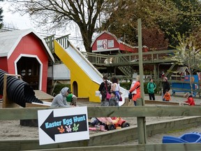 The Easter egg hunt at Maan Farms in Abbotsford.