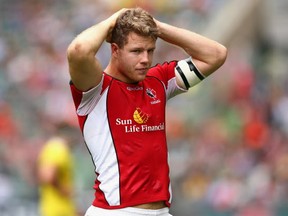 Conot Trainor's dejected look says it all - can Canada overcome the English bogeyman? Two close losses, two weekends in a row, is the overbearing story line at this point. (Photo by Cameron Spencer/Getty Images)