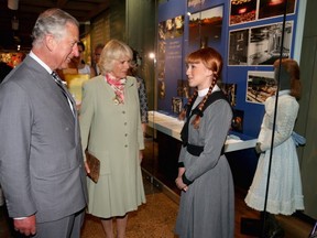 CHARLOTTETOWN, CANADA - MAY 20:  Camilla, Duchess of Cornwall and Prince Charles, Prince of Wales meet Anne of Green Gables at Province House on May 20, 2014 in Charlottetown, Canada. The Prince of Wales and Duchess of Cornwall are on a four day visit to Canada.  (Photo by Chris Jackson/Getty Images)