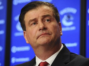 Jim Benning is introduced as the Canucks' new general manager.