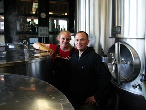Spinnakers brewers Kala Hadfield and Tommie Grant, craft beer bc