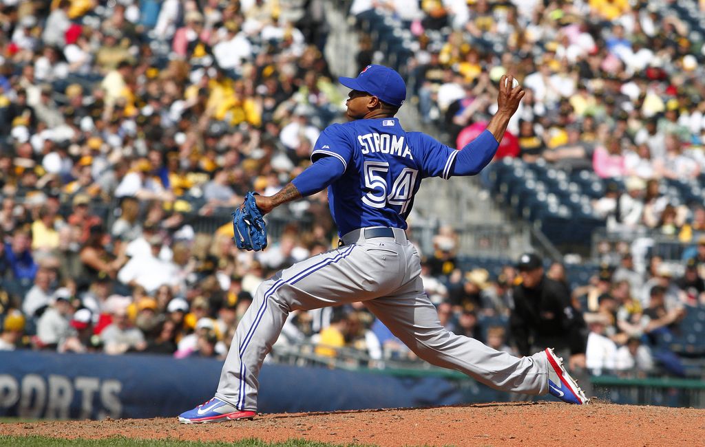 Old Vancouver Canadian and newest Blue Jay Marcus Stroman takes aim against Pittsburgh earlier this week. (Photo by Justin K. Aller/Getty Images)