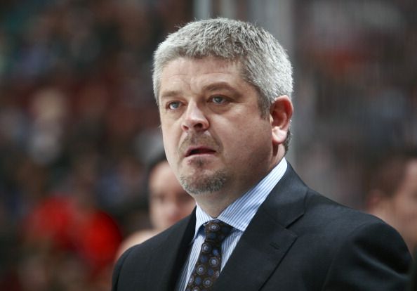 Sharks coach Todd McLellan would immediately jump to the top of the Canucks' coaching wish list if he's let go by San Jose. (Photo by Jeff Vinnick/NHLI via Getty Images)