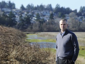 Developer Sean Hodgins on the site of the former Spetifore farmlands in Delta in 2011.