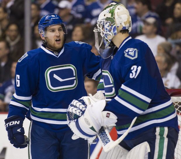 Yannick Weber scored 6 goals in 49 games for the Canucks in 2013-14. (Gerry Kahrmann/PNG)