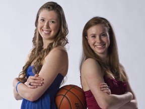 Diana Lee (right) and high school teammate Kris Young were co-2010 HOC honourees. They are re-united this fall at UBC. (PNG photo)