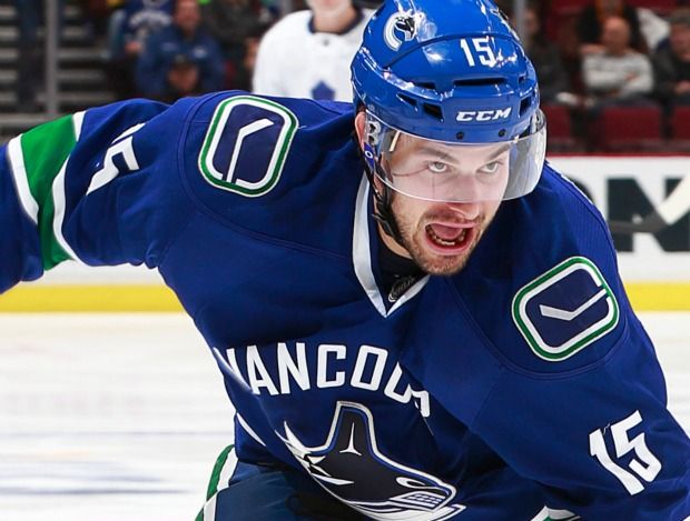 Gritty centre Brad Richardson is the least of the Canucks' concerns as they attempt to get back to the NHL playoffs. (Getty Images via National Hockey League).