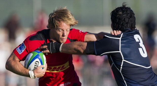 Harry Jones in action against Japan. (Gerry Kahrmann  /  PNG staff photo)