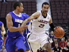 Former Head of the Class honouree Philip Scrubb has helped lead the Carleton Ravens to four straight CIS national titles. (CP photo)