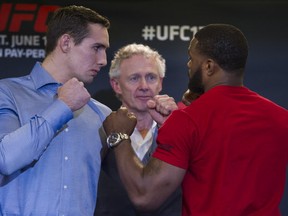 Welterweights Rory MacDonald (left) and  Tyron Woodley (right) (Gerry Kahrmann/PNG)