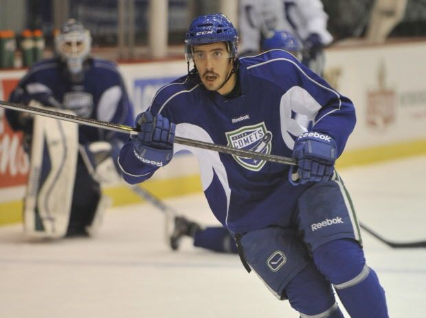 AHL's Utica Comets practice in Abbotsford