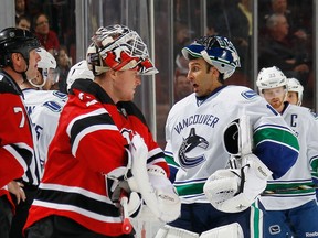 Like ex-teammate Roberto Luongo, Cory Schneider is now a very well-paid NHL goalie. And he's a number one. (Photo by Bruce Bennett/Getty Images)