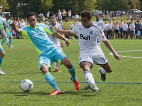 Young Canadians like Kianz Froese (right) should benefit greatly from having a local USL Pro franchise. (Bob Frid photo)