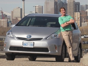 Mary Caldwell and her 2014 Toyota Prius V tester.