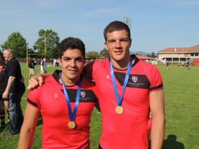 Chock Lopez (left) is playing for Mexico U-19. He's pictured here with St. George's teammate Cathal Long. Long, incidentally, is from Trinidad, where Lopez is currently playing, and will be watching... (Photo: Chris Blackman)